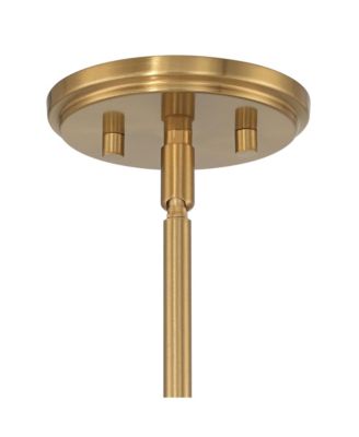 Camden Warm Brass Gold Mini Pendant 10" Wide Modern Clear Glass Fixture for Dining Room House Kitchen Island