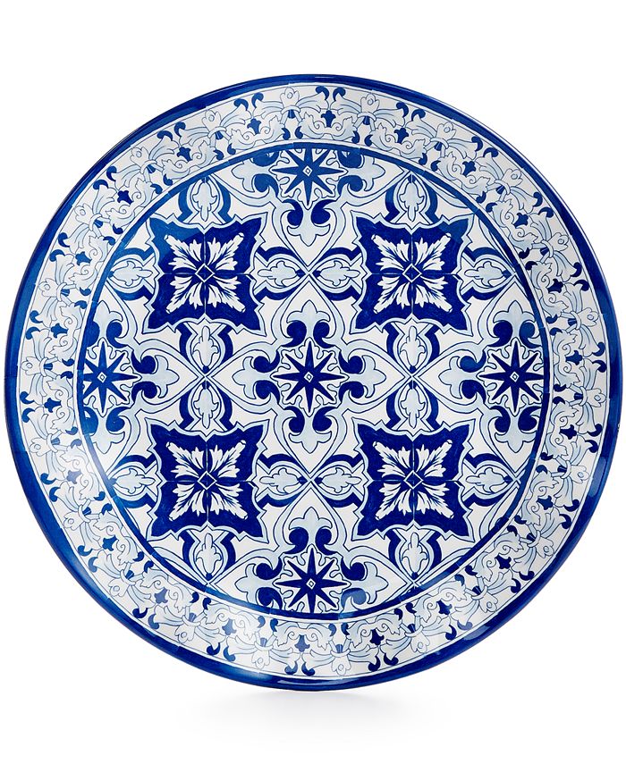 Q Squared - Talavera Azul Collection 10.5" Dinner Plate
