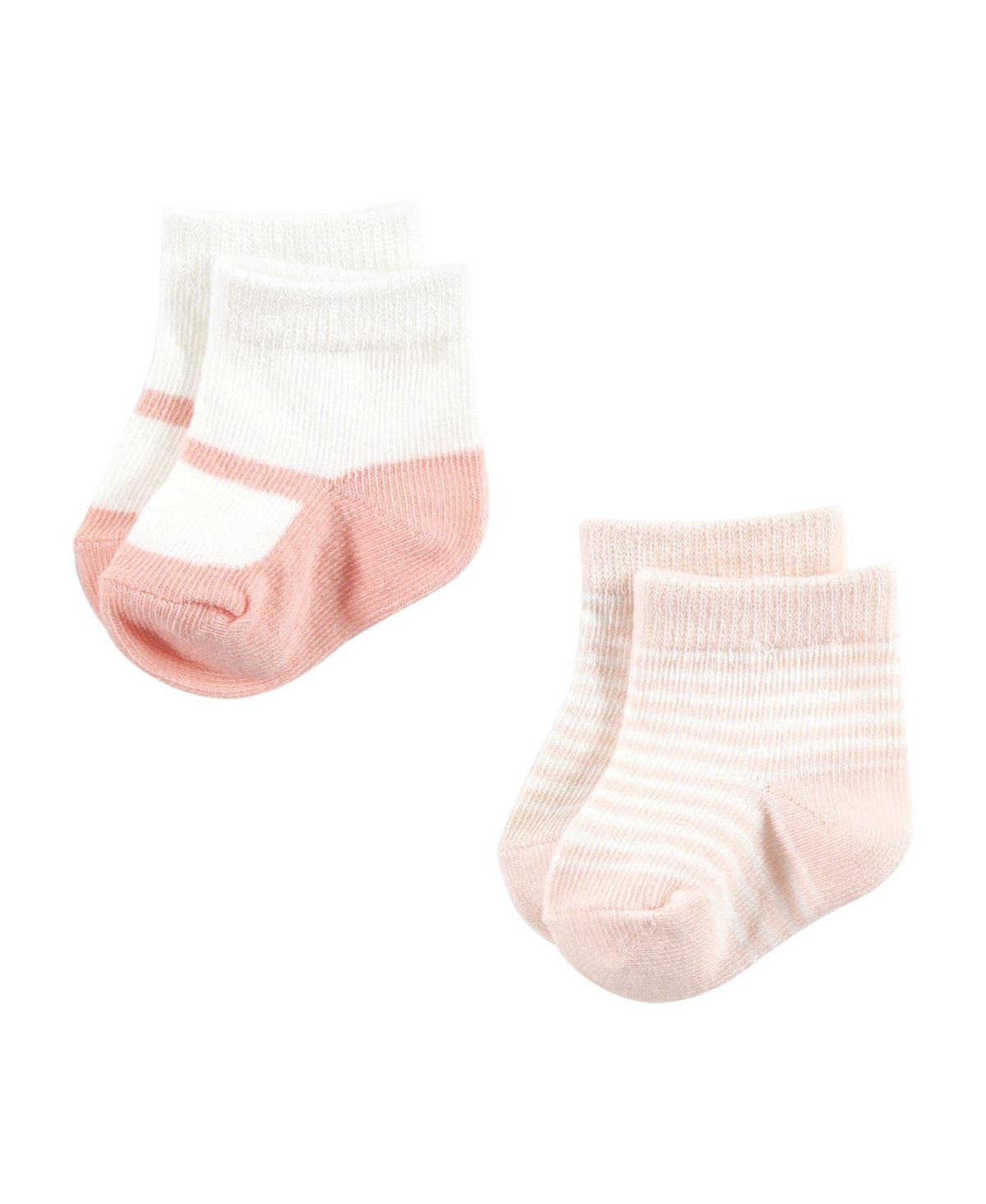 Hudson Baby Baby Girls Sock and Headband 12pc Set, Months - Soft pink roses