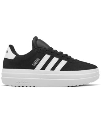 adidas gazelle silver green womens adidas Nizza Mid Platform High Top Sneaker in Core Black/White