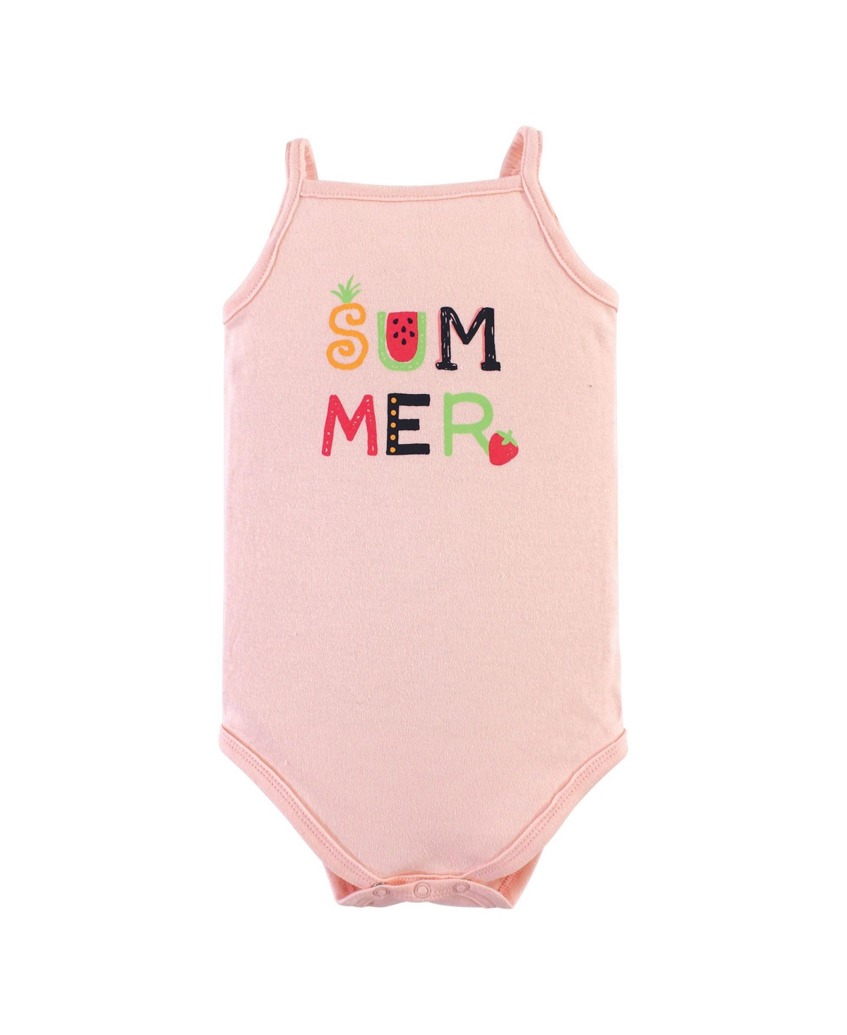 Hudson Baby Baby Girls Cotton Sleeveless Bodysuits 5pk,- Watermelon