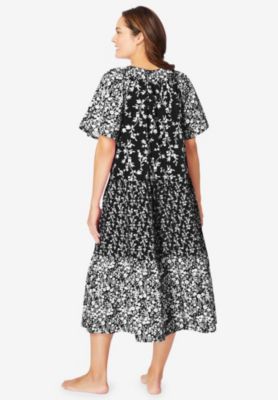 Plus Size Only Neccessities Tiered Print Lounger