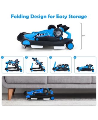 Kids 4-in-1 Foldable Activity Push Walker with Adjustable Height