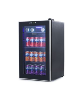 2.4 Cu. Ft. Beverage Cooler with Double Pane Glass Door Drink Fridge with 76-Can Capacity