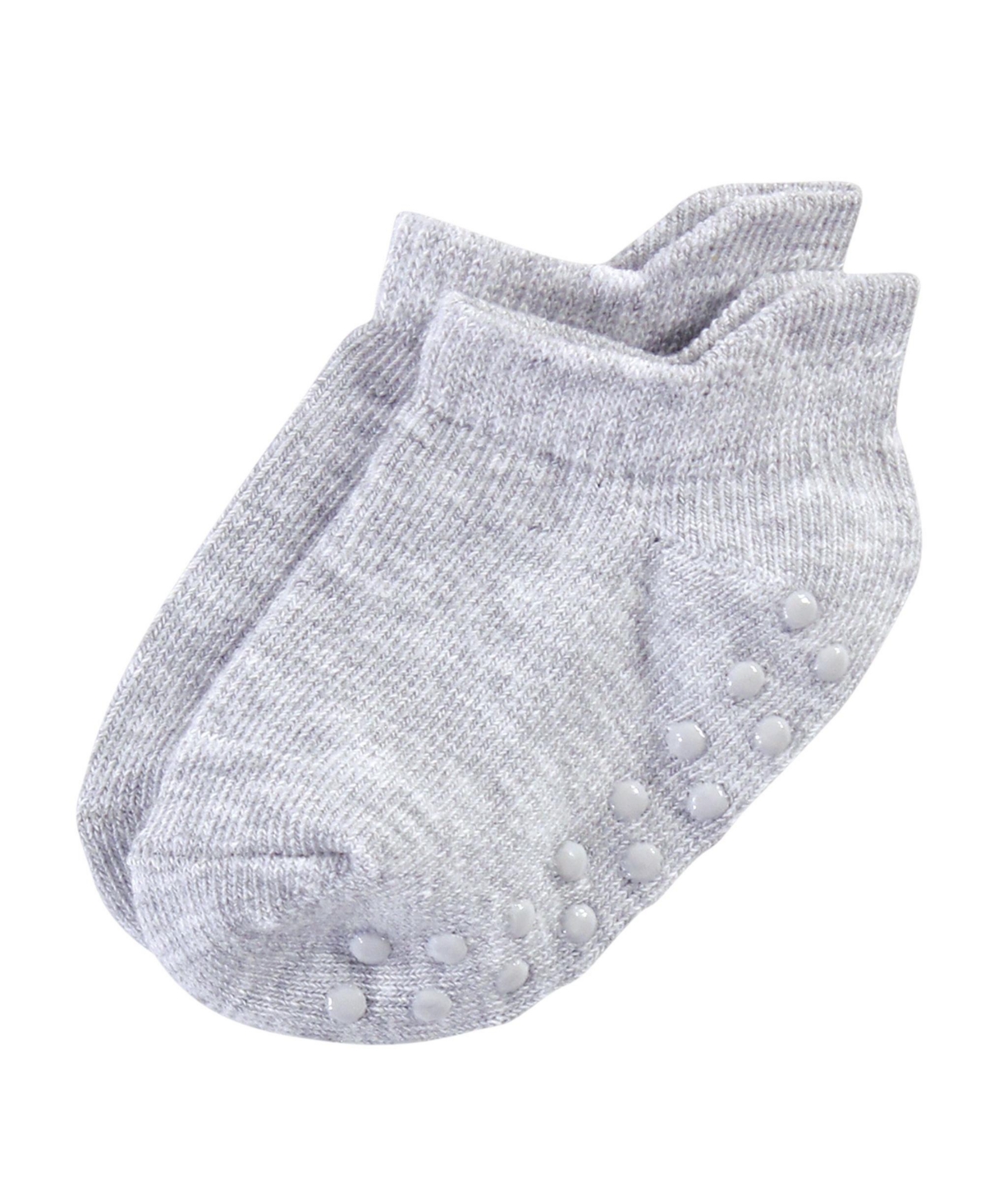 Touched by Nature Baby Girls Baby Organic Cotton Socks with Non-Skid Gripper for Fall Resistance, Solid Pink Coral