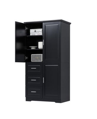 Streamdale Tall & Wide Storage Cabinet with 3 Drawers & Doors