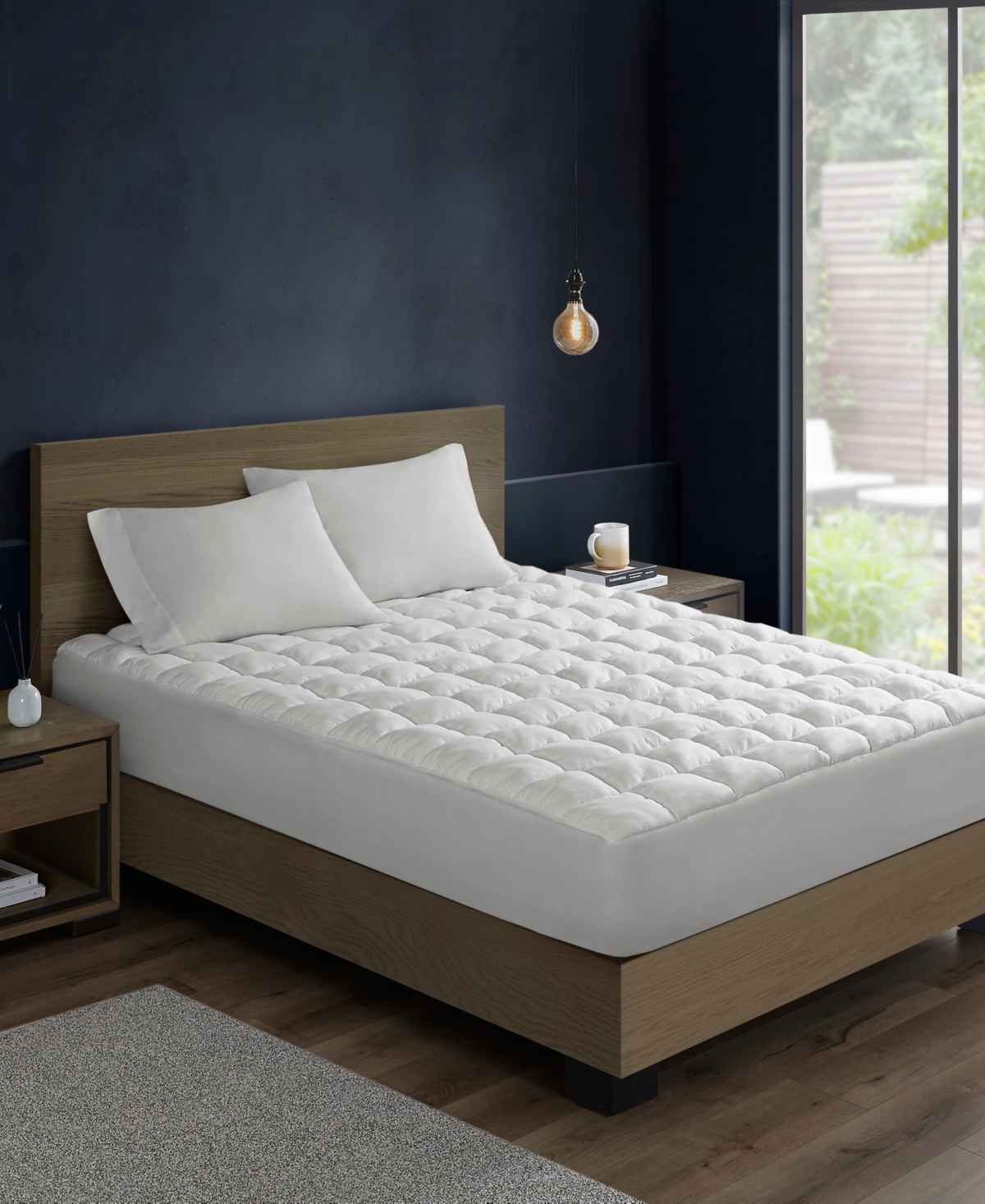 Intelligent Design Dream Puff Overfilled Down Alternative Mattress Pad, Queen In White