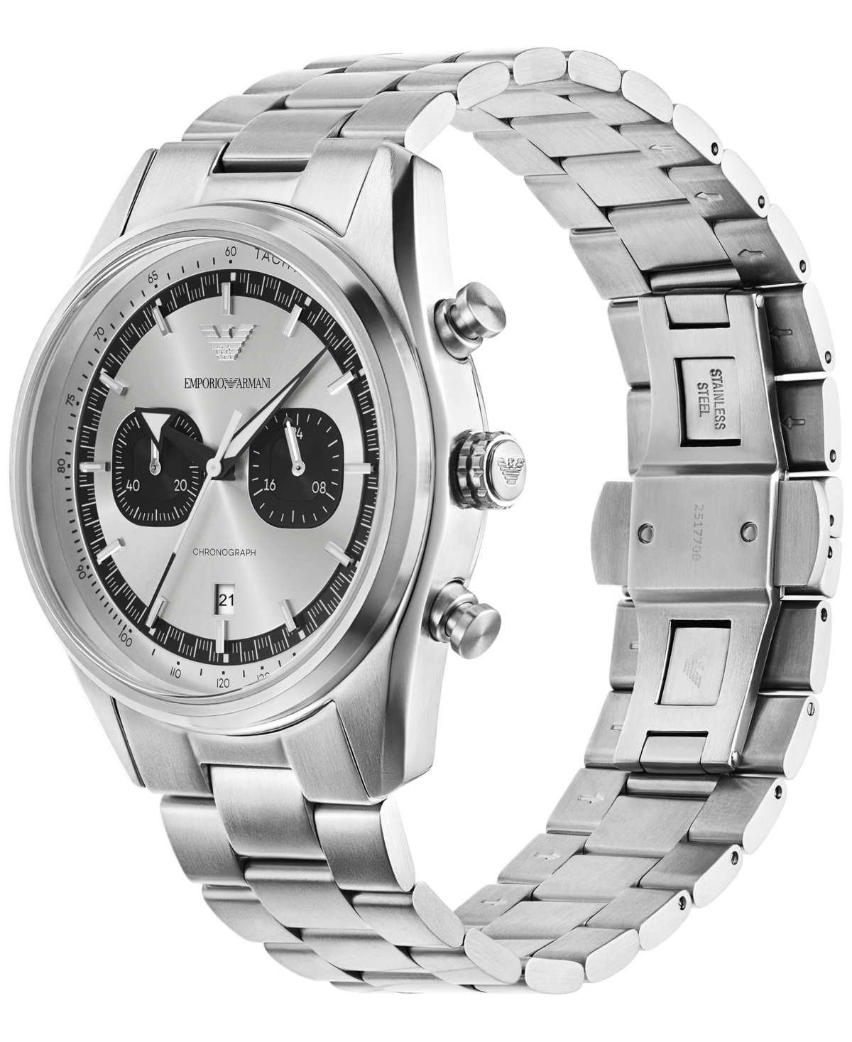 Emporio Armani Men's Chronograph Stainless Steel Bracelet Watch 42mm In No Color