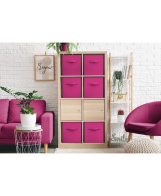 6 Pack 13 Inch Foldable Storage Cubes with Handles- for Organizing Home, Shelves, Nursery, Playroom, Closet and More