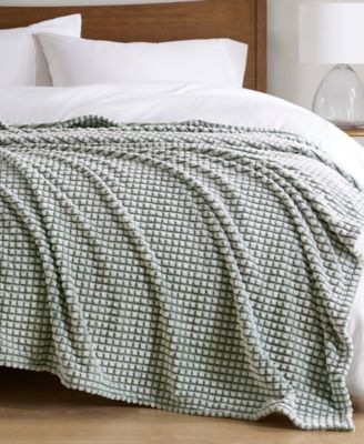 Madison Park Carved Plush Blanket, Full/Queen