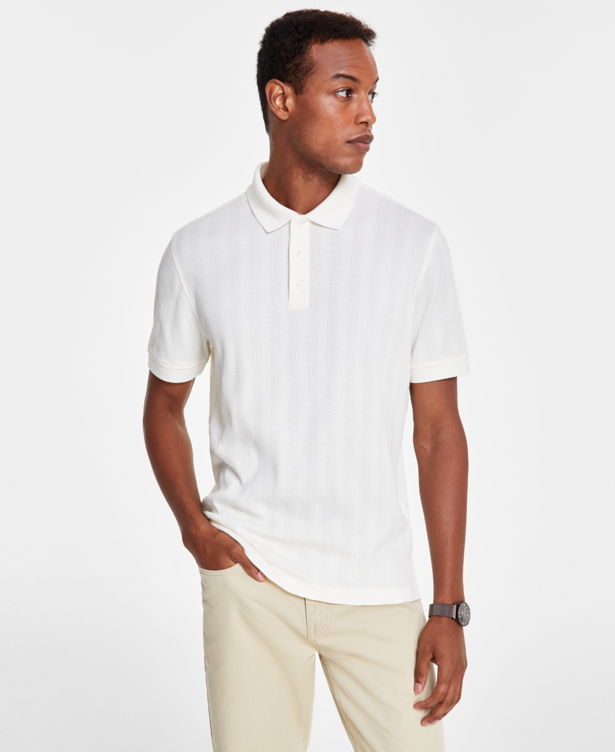 Alfani moisture wicking polo top