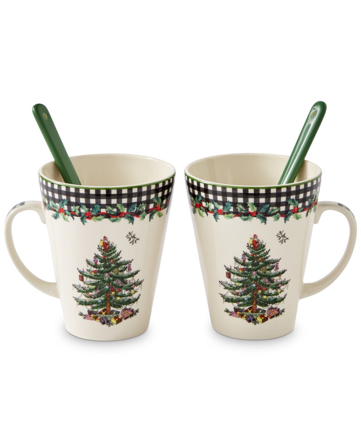 Spode Christmas Tree 2024 Annual 4 Pc. Mug & Spoon Set, Exclusively at Macy's