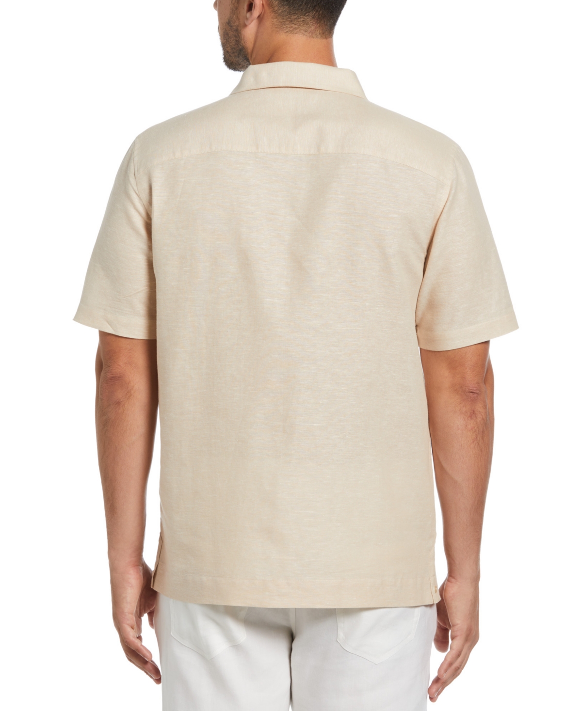 Cubavera Men's Big & Tall Embroidered Two-Pocket Short Sleeve Button-Front Guayabera Shirt