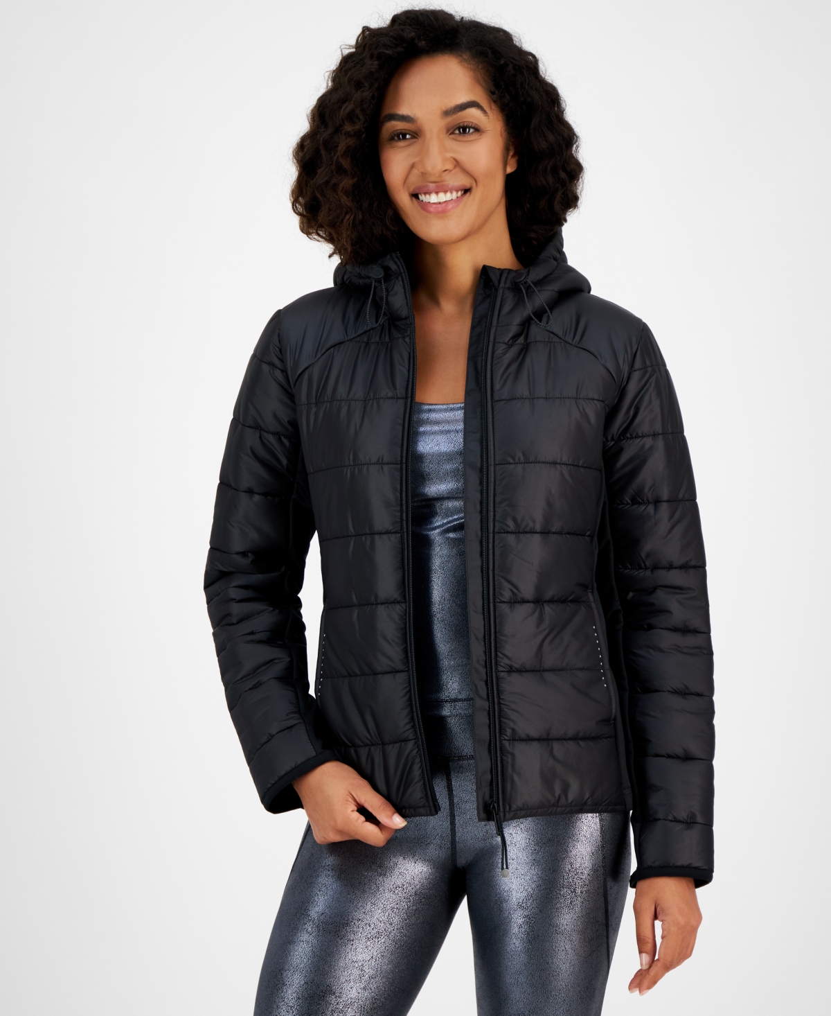 Women's Hooded Puffer Jacket, Created for Macy's - Tofu