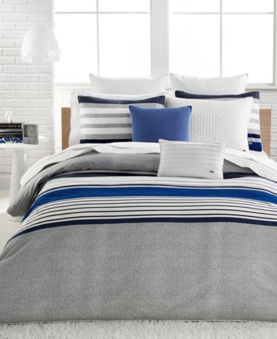 Lacoste Home Auckland Blue Comforter Sets - Bedding