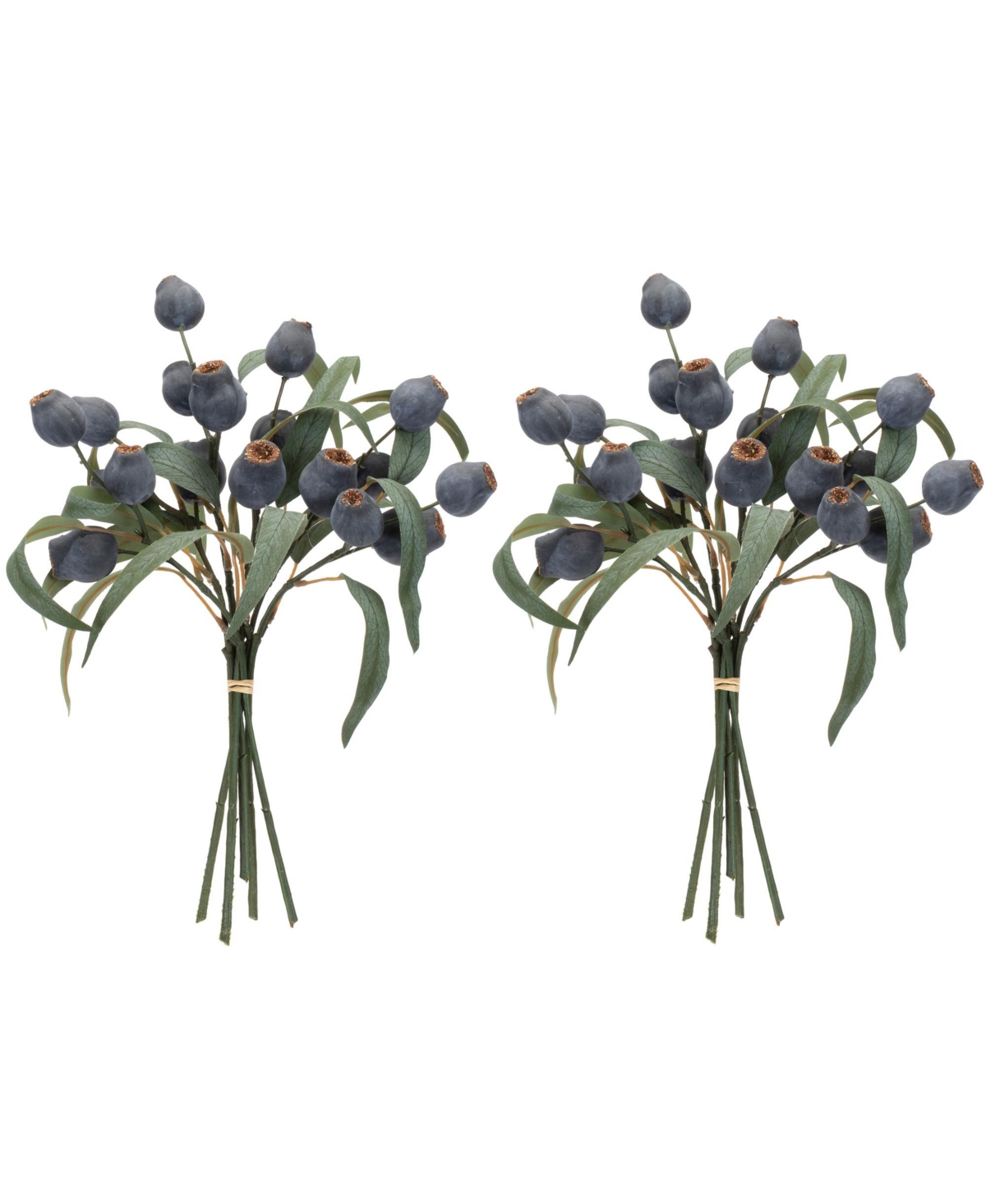 Set of 2 Pod Bundles - 14&#x201D; Styrofoam & Polyester Decorative Accents for Home - Green