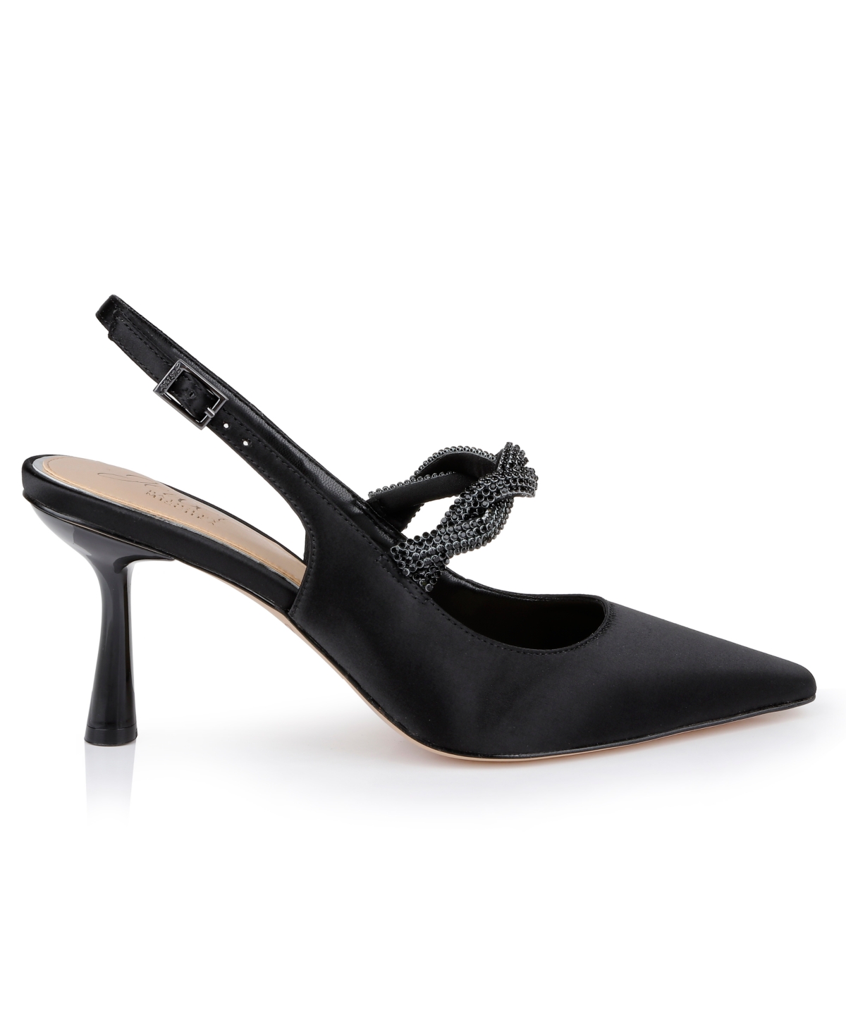 Jewel Badgley Mischka Women's Tierney Slingback Pumps In Champagne Satin