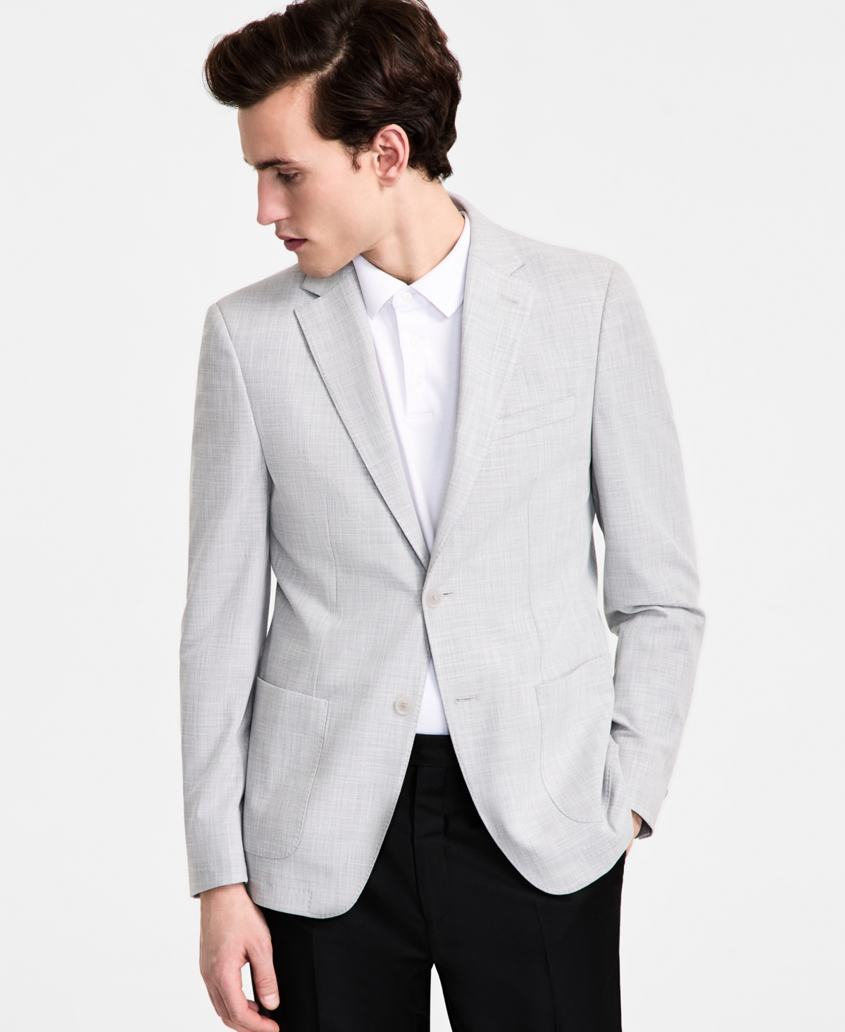 Calvin Klein Men's Slim-fit Sport Coat In Heather Grey