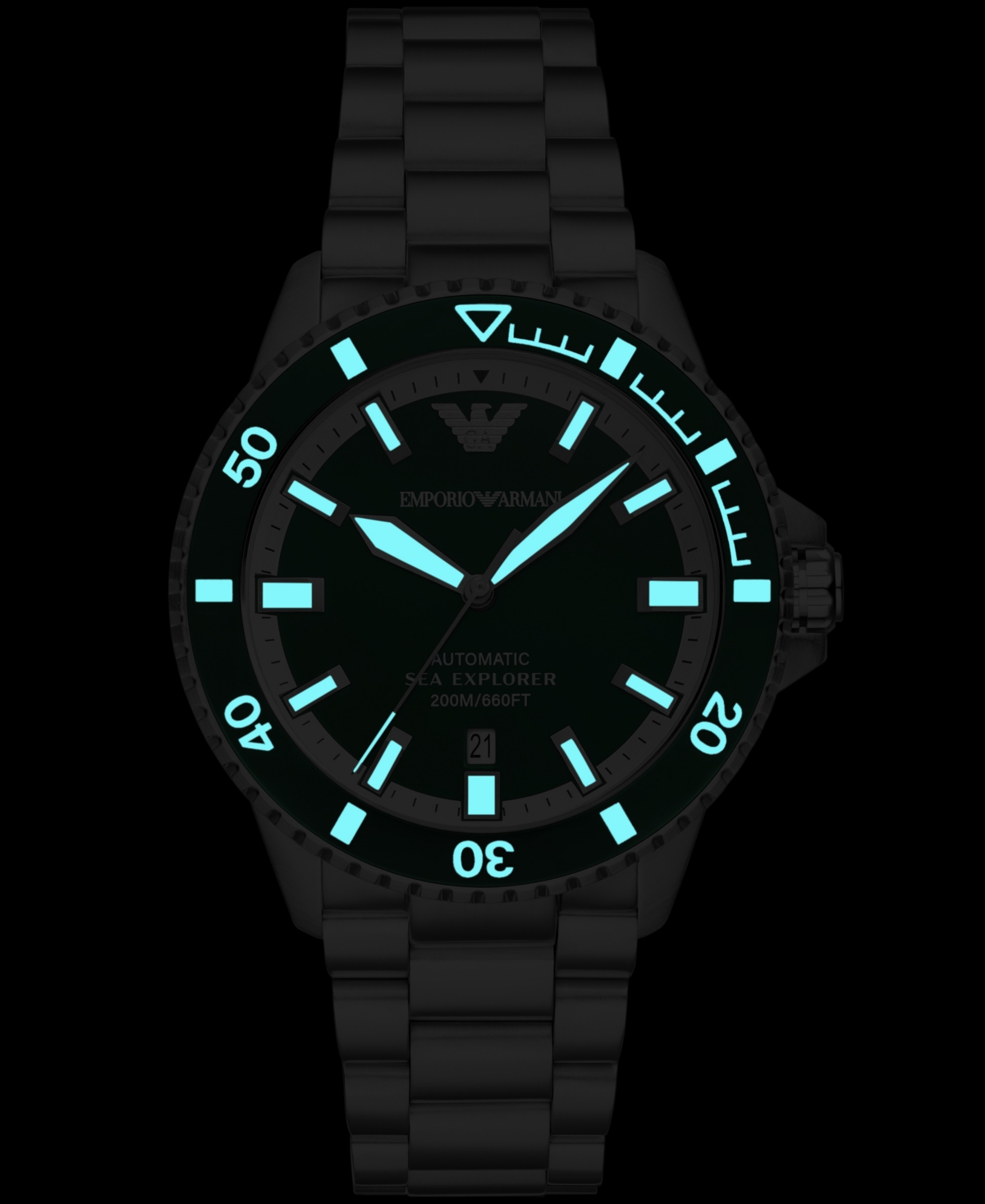 Emporio Armani Men's Sea Explorer Automatic Stainless Steel Bracelet Watch 42mm In No Color