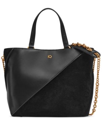 Setauket Leather & Suede Convertible Crossbody with Chain Strap