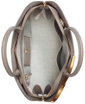 Malverne Double Top Handle Leather Satchel