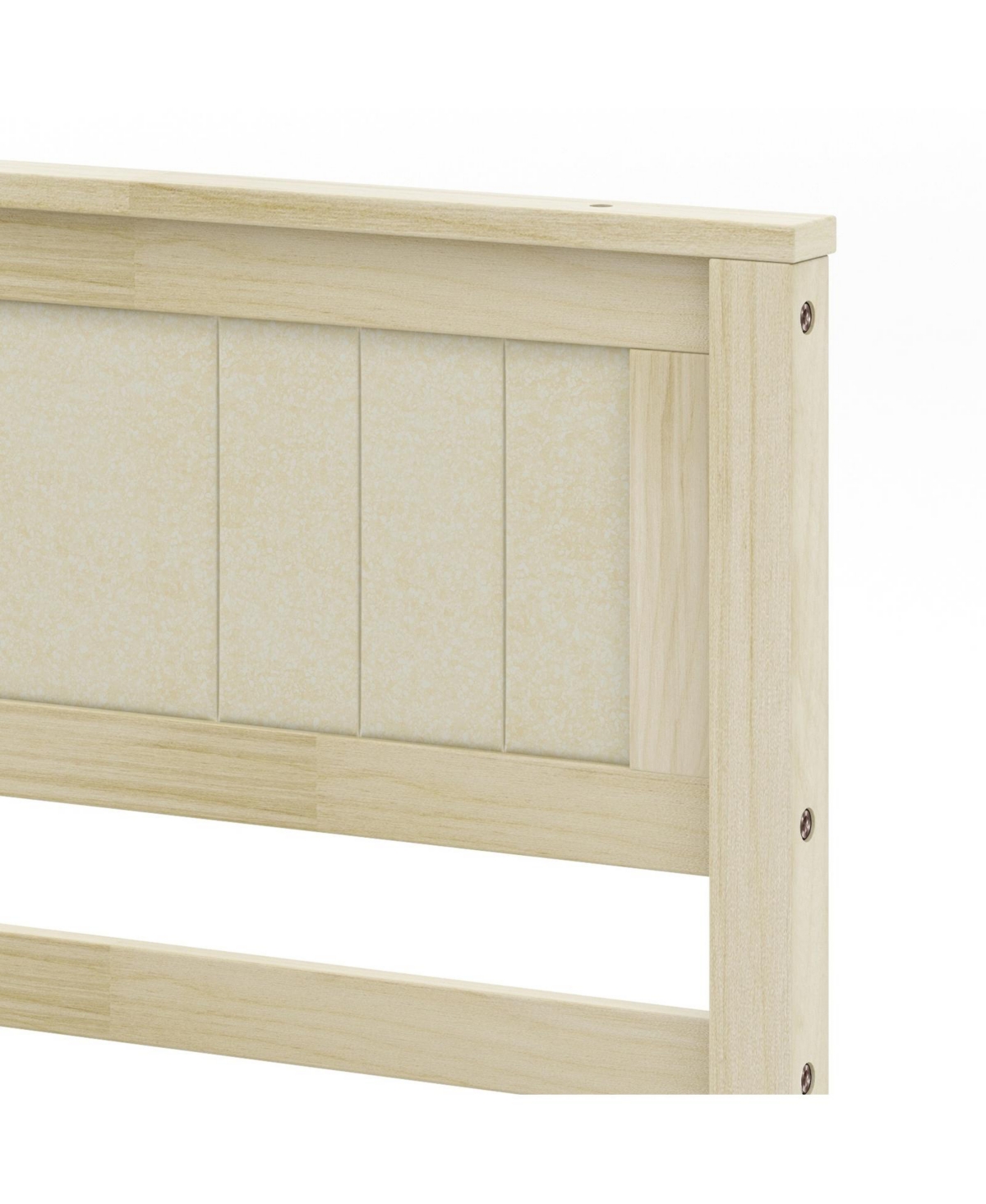 Sugift Size Wooden Bed Frame with Headboard and Slat Support