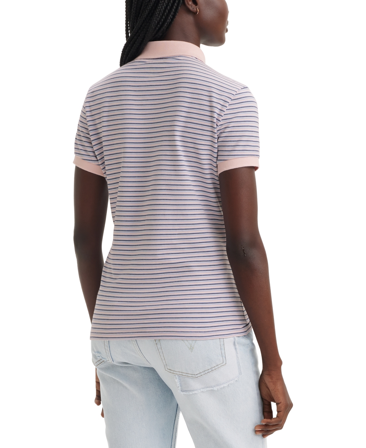 Levi's Women's Crown-Logo Shirt-Sleeve Polo Shirt