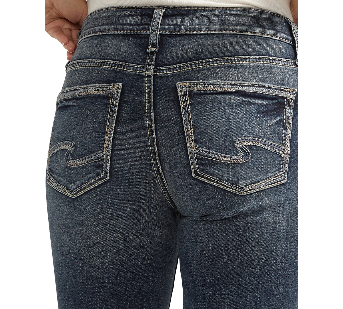 Silver Jeans Co. Women's Mid-Rise Skinny Girlfriend Jeans