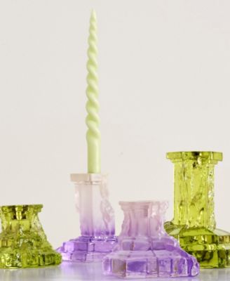 Rocky Baroque Lilac Candlesticks, Medium