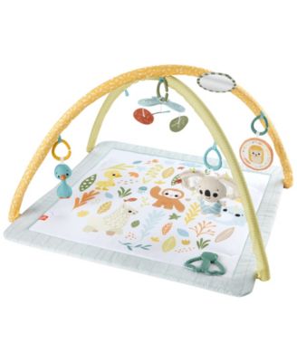 Fisher-Price Simply Senses Newborn Gym Baby Activity Mat with 6 Sensory Toys