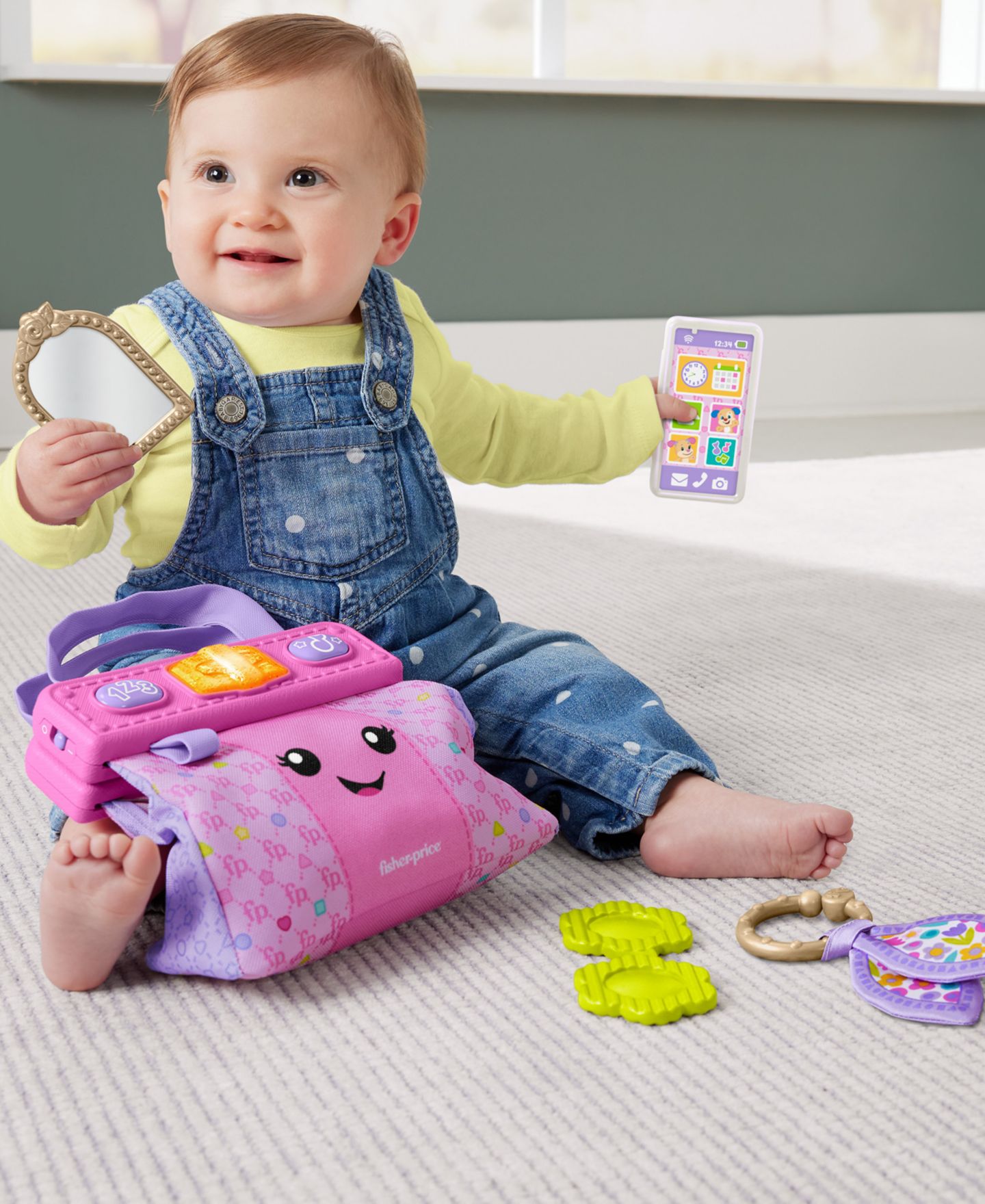 Детские игрушки Fisher Price Fisher-Price Laugh Learn Going Places Learning Purse Baby Toddler Toy Bag Accessories — фото 2