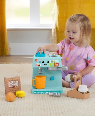 Fisher Price Fisher-Price Laugh Learn Learn Serve Coffee Café Toddler Electronic Toy, 10 Play Pieces