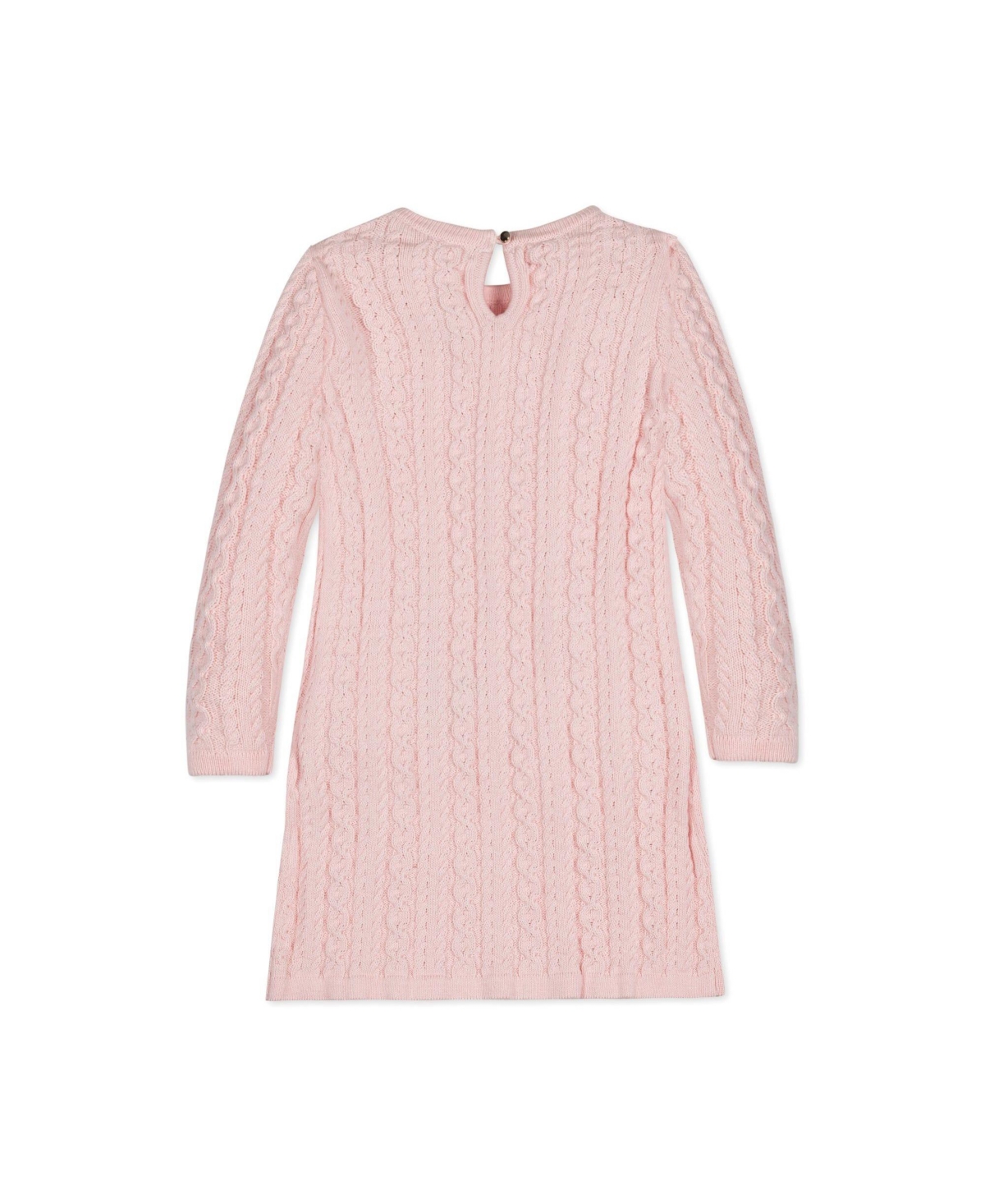 Hope & Henry Toddler Girls Organic Long Sleeve Bow Detail Cable Sweater Dress
