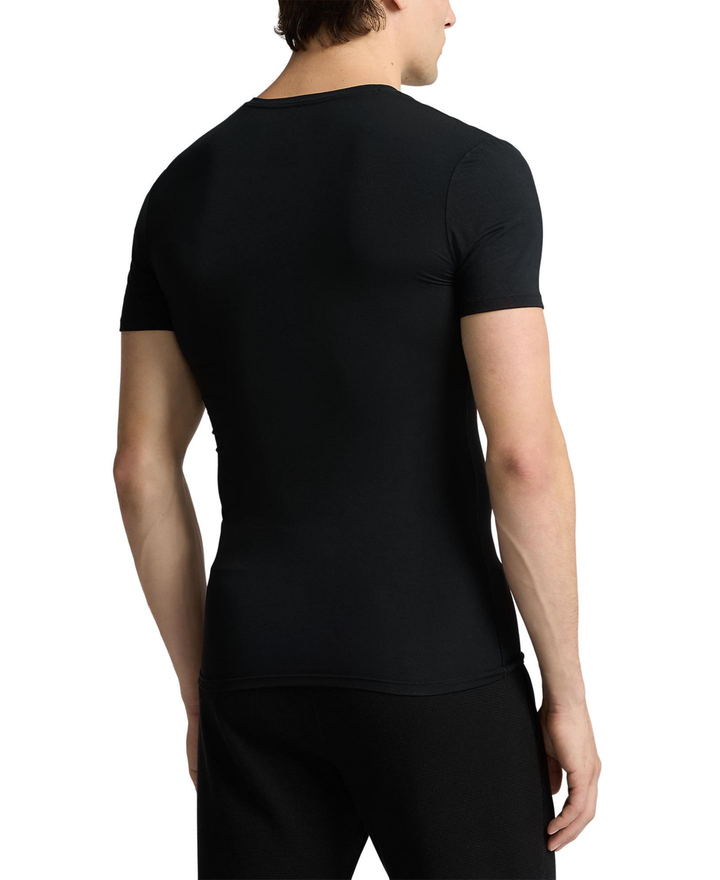 Мужские футболки Polo Ralph Lauren 2-Pack Perfect Flex V-Neck T-Shirts, цвет: Чёрный — фото 3