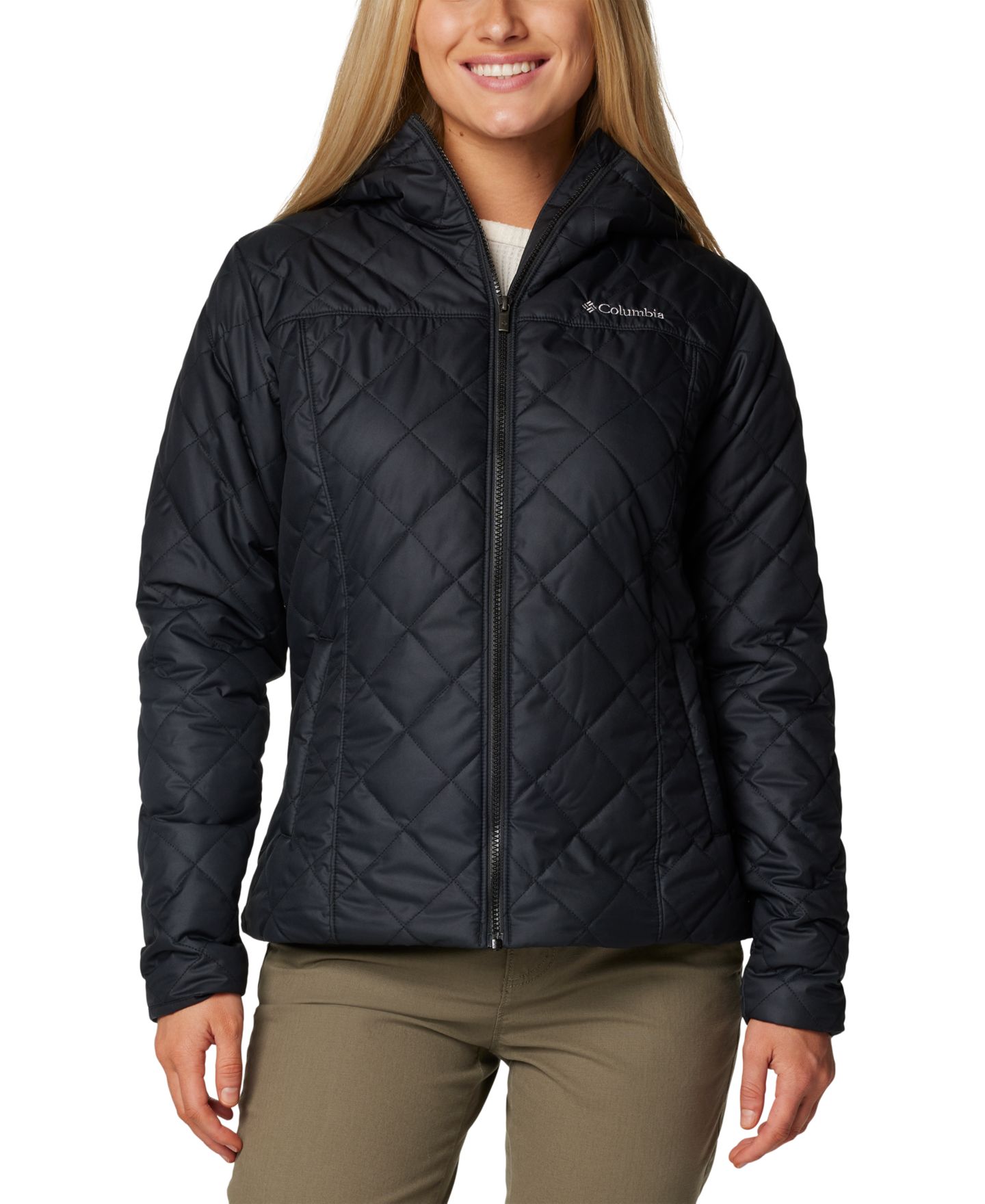 Женская куртка Columbia Copper Crest II Quilted Hooded, цвет: Чёрный — фото 1