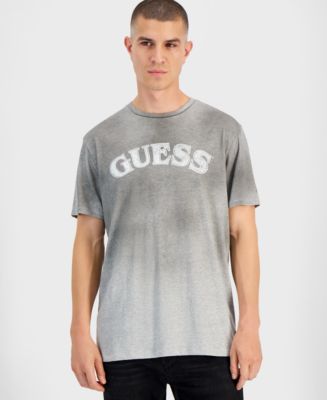 GUESS Men's Short Sleeve Arched Logo Crewneck T-Shirt - Macy's
