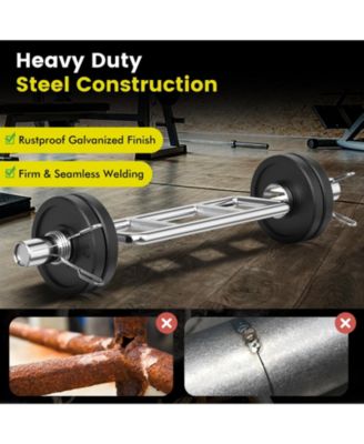 700 LBS Olympic Triceps Bar with Knurled Handles for Squats Deadlifts Shrugs