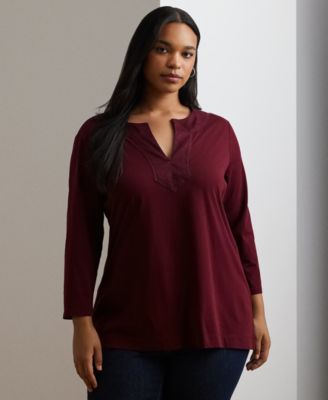 Lauren Ralph Lauren - Plus Size 3/4-Sleeve Tunic