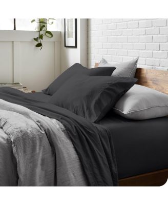 Ultra-Soft Sandwashed Microfiber 4 Piece Sheet Set, Queen