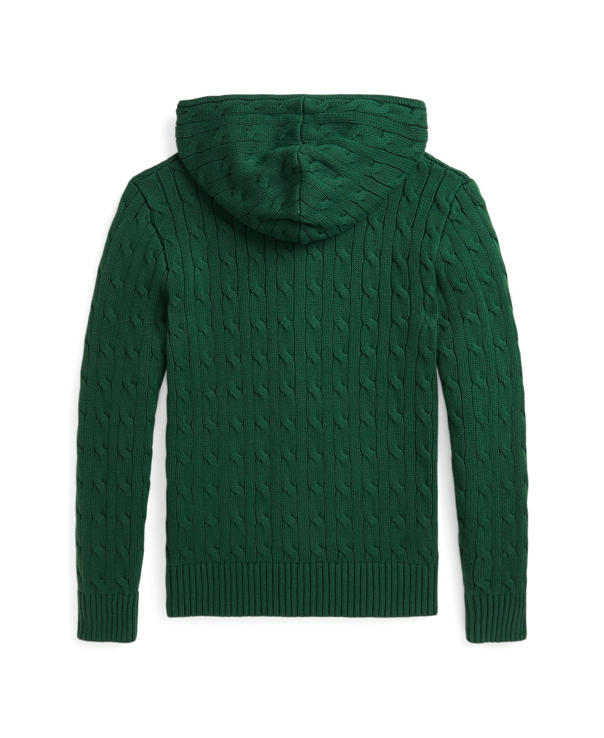 Polo Ralph Lauren Big Boys Cable Cotton Hooded Full-Zip Sweater