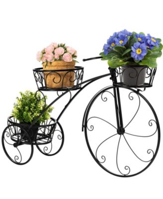 Tricycle Plant Stand Flower Pot Cart Holder in Parisian Style