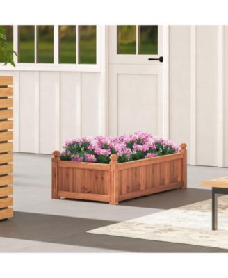 46 x 24 x 16 Inch Rectangular Planter Box with Drainage Holes