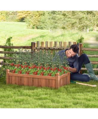 46 x 24 x 16 Inch Rectangular Planter Box with Drainage Holes