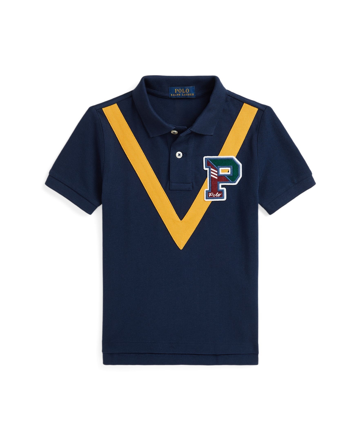 Polo Ralph Lauren Toddler and Little Boys Cotton Mesh Letterman Polo Shirt