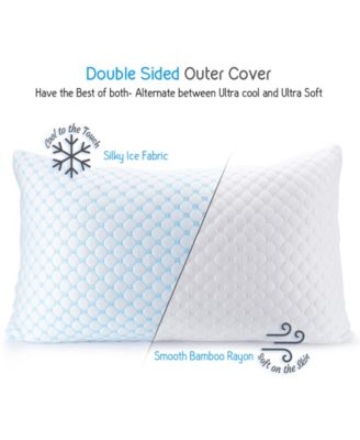 Memory Foam Gel Infused Reversible Cooling Pillow, King