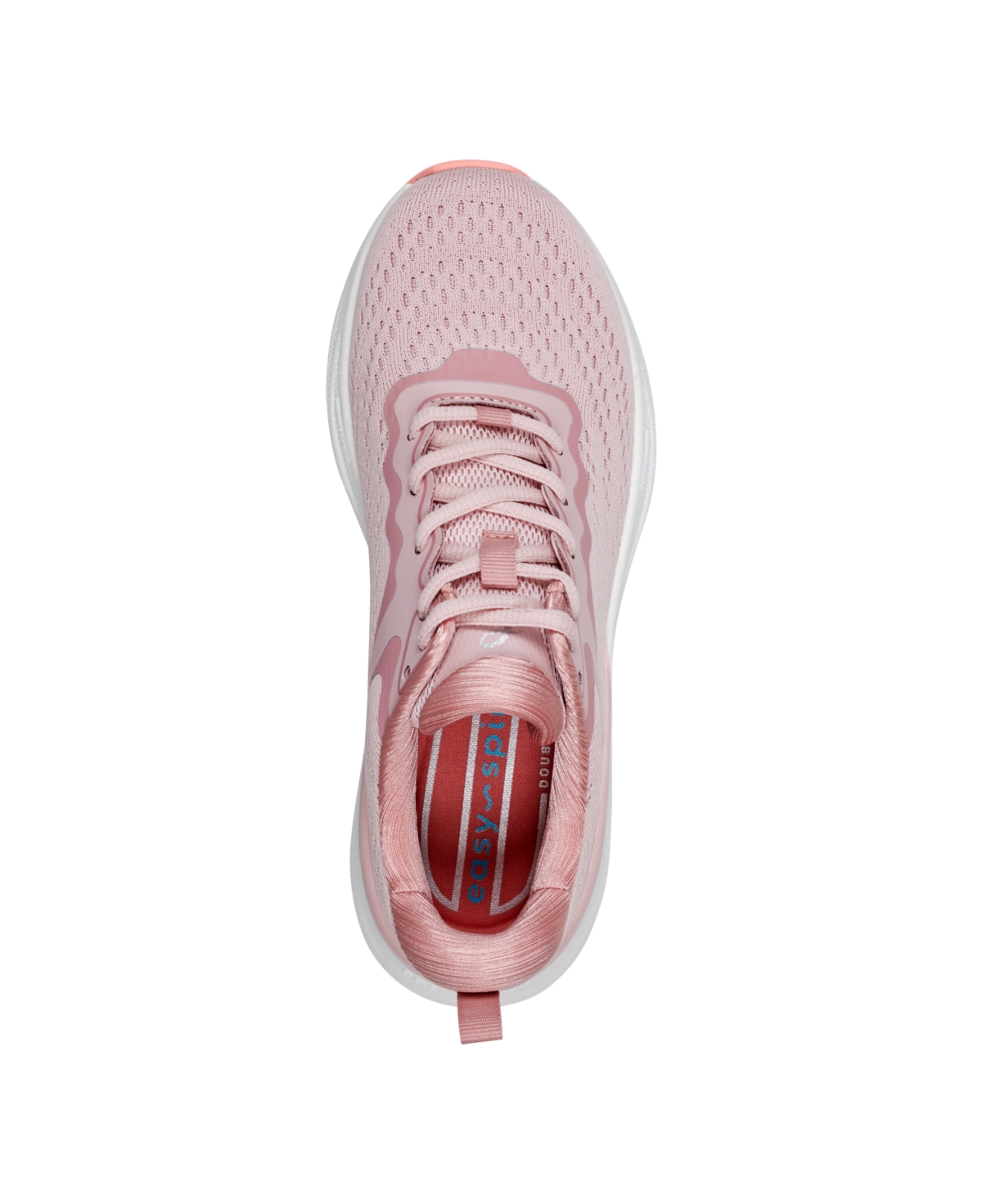 Shop Easy Spirit Women's Gallop Round Toe Lace-up Casual Sneakers In Light Pink