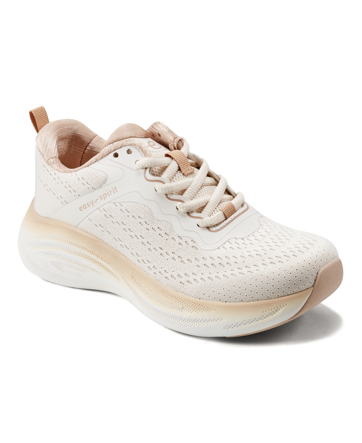 Easy Spirit Women's X Denise Austin Baxter Casual Lace-up Sneakers In Light Natural