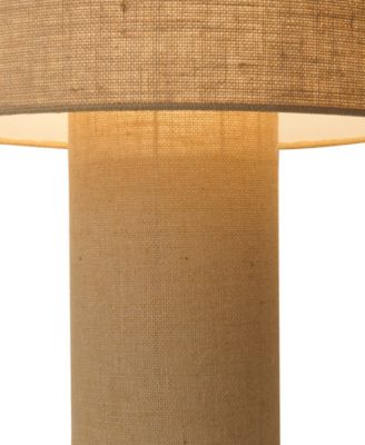 Moonlight 19" Natural Burlap 4-Way Rotary Switch Table Lamp