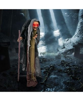 Life Size Animatronic Witch with Pre-Recorded Phrases