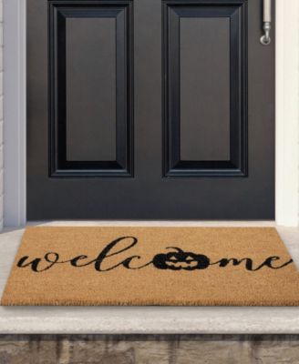 Pumpkin "Welcome" Halloween Doormat, 18" x 30"